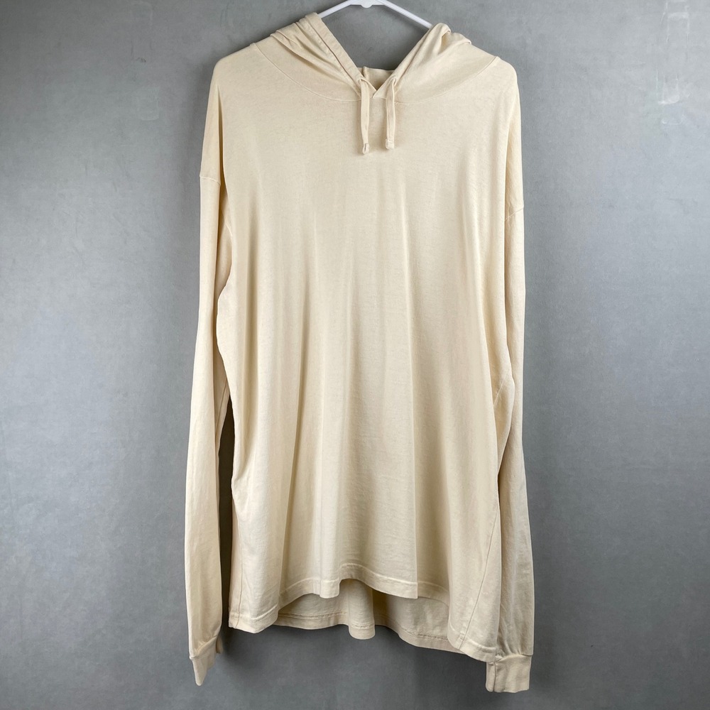 American Apparel Heavy‎ Jersey Collection Cream Long Sleeve Athleisure Hoodie M